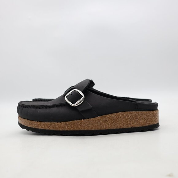 Birkenstock Buckley Oiled Leather Clogs Black Women's EU Size 37 / US 6 Slip On - Picture 4 of 10
